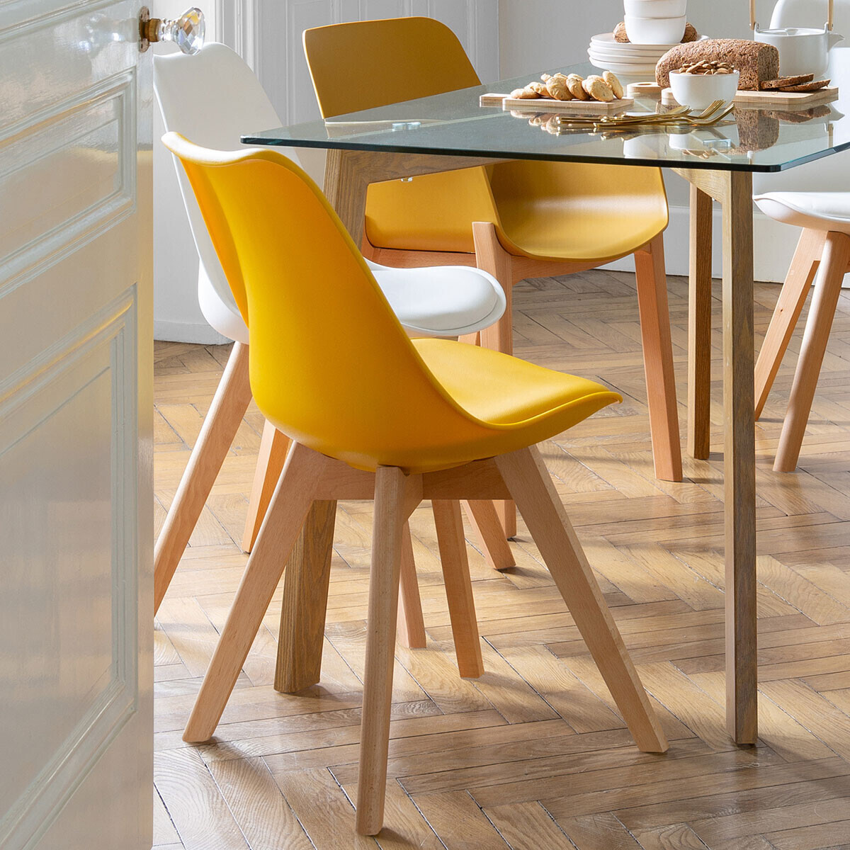 Chaise Baya, pieds hêtre Salle à manger Chaises, fauteuils de table