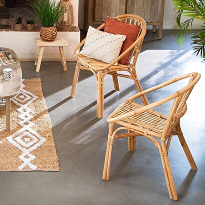 Fauteuil à Dîner Visoca Bouclette Blanc - Élégant Et Confortable Par Atmosphera