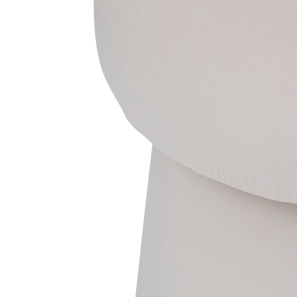 Pouf Noa Atmosphera Vert Céladon - Diamètre 37 Cm, Hauteur 40 Cm, Velours Doux, Charge Max 120 Kg