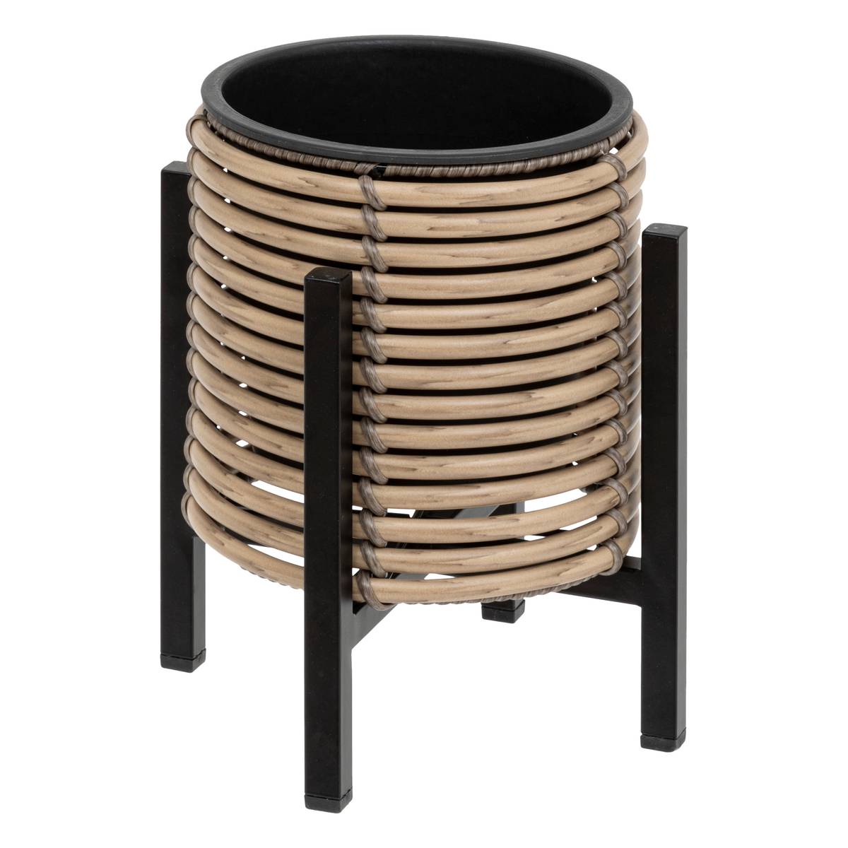 2 Pots En Paille D14/16 Cm - Style Bohème - Pour Décoration Intérieur - Naturel