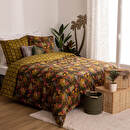 Parure de lit 3 pièces imprimée Tropical boudoir Linge de lit Parures de lit