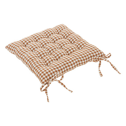 Galette De Chaise Atmosphera - Tissu Coton Vert Kaki - 38x38 Cm - Rembourrage Coton Recyclé