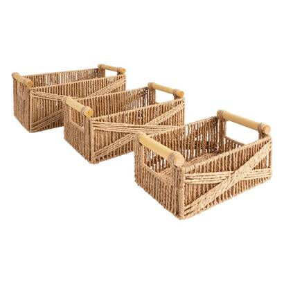 Lot de 3 caisses eug&egrave;ne rangements d&eacute;co boites de rangement