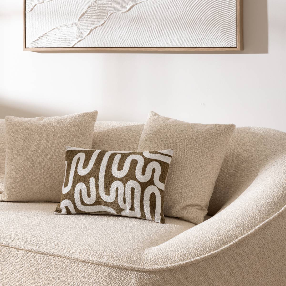 Housse de coussin Jeni, chenille Coussins, plaids Housses de coussin