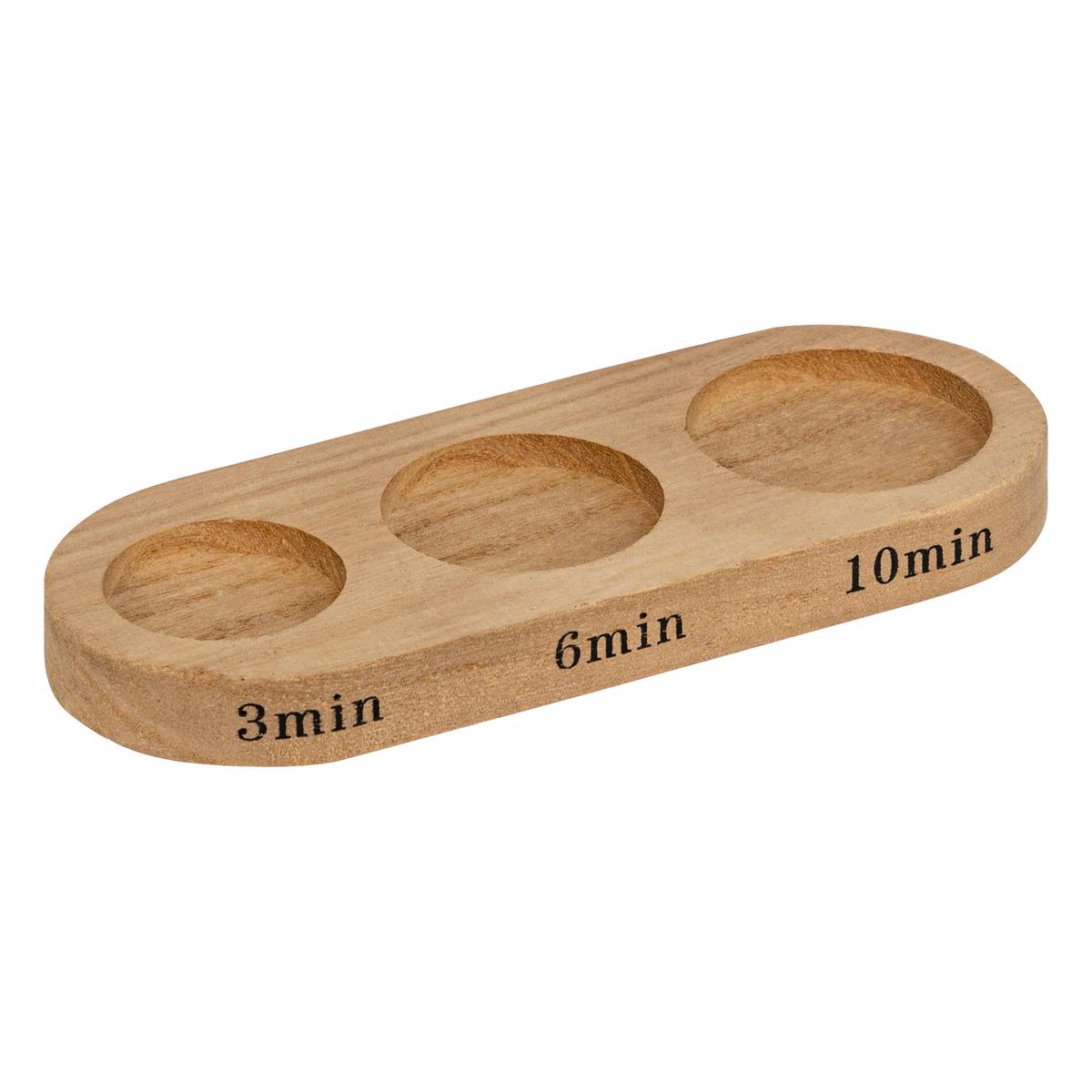 Lot de 3 sabliers avec support bois Objets déco Objets à poser