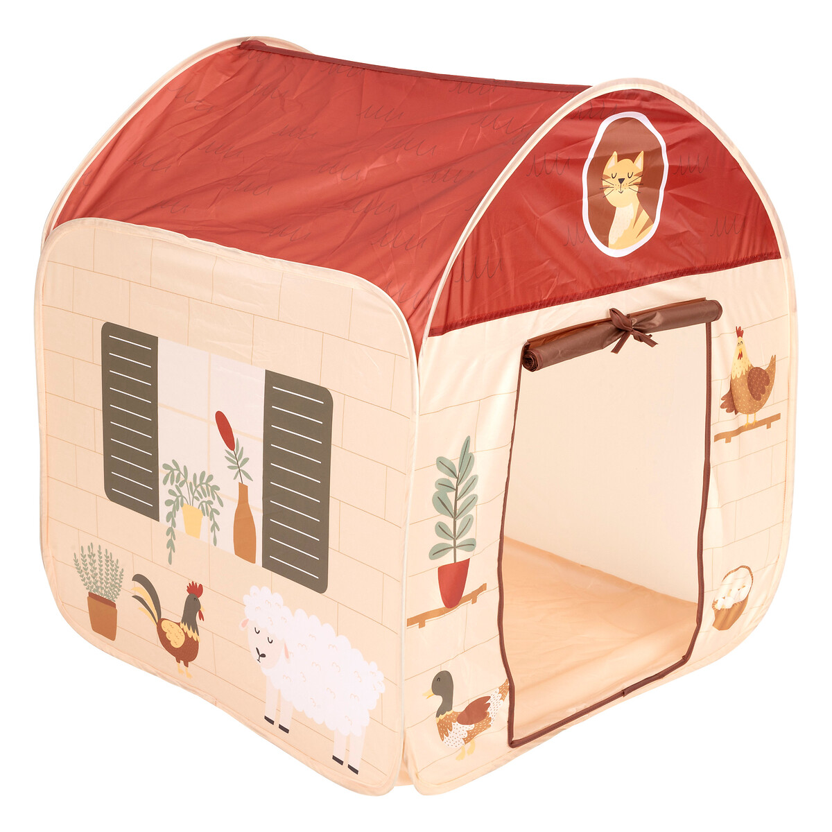 Tente Jeu Enfant Pompier Selonis - Pop-Up 110x80x115cm - Pour Intérieur Et Extérieur