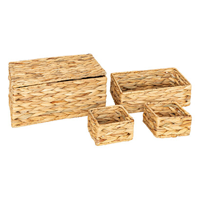 Lot de 4 paniers Lia Rangements d&eacute;co Paniers de rangement
