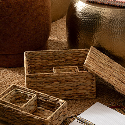 Lot de 4 paniers Lia Rangements d&eacute;co Paniers de rangement