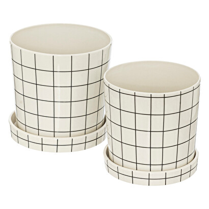 Vase Métal Atmosphera Sylvain - Hauteur 295 Cm, Beige Lin - Design Moderne Pour Plantes à Longues Tiges