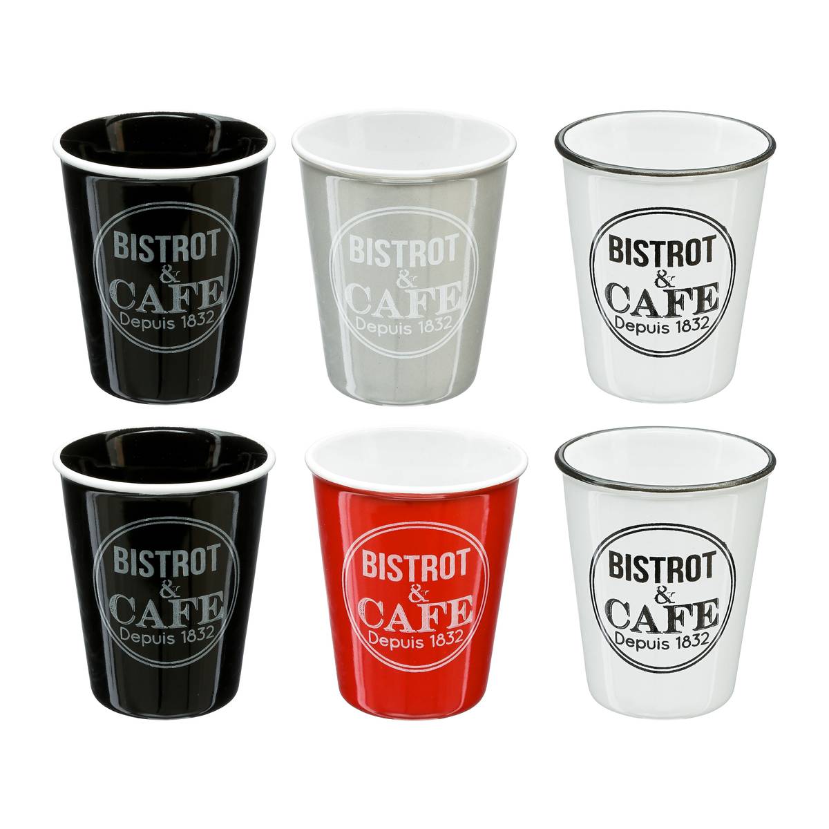 Coffret 6 tasses  Bistrot Vaisselle Tasses, mugs