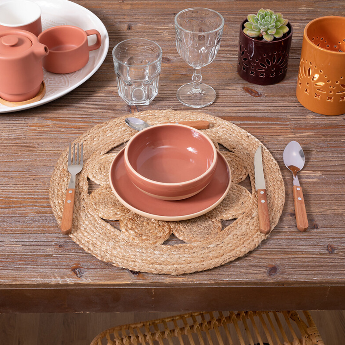 Set de table ajour&eacute;  Pia Jute Linge de table Sets de table