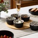 Service apéritif 7 pièces White Floral Apéritif, service Set apéritifs