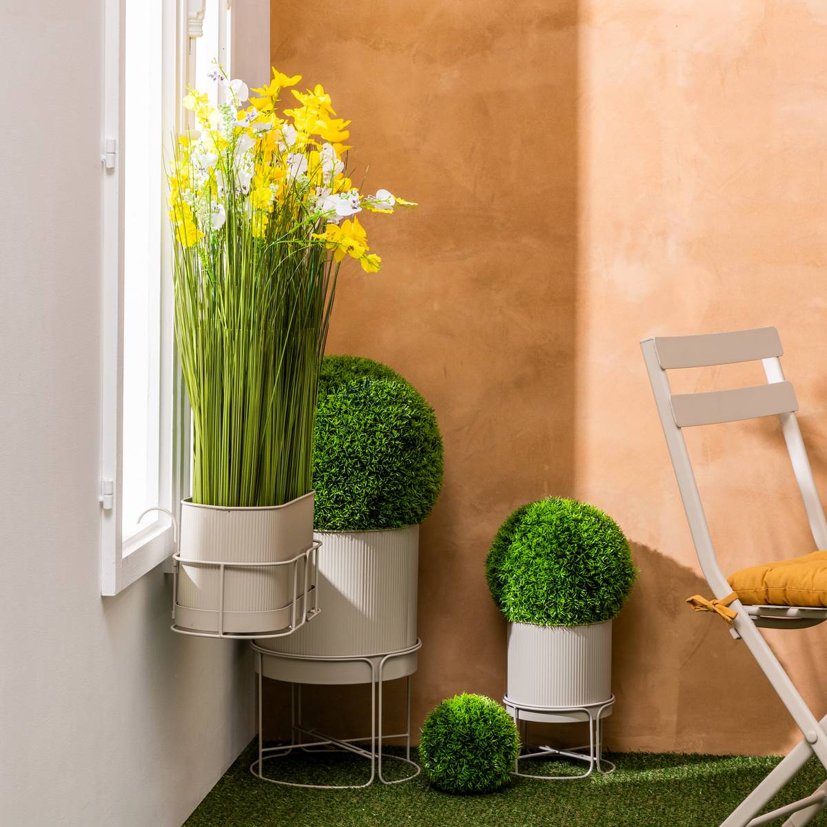 2 pots Aze Plantes, vases Pots de fleurs