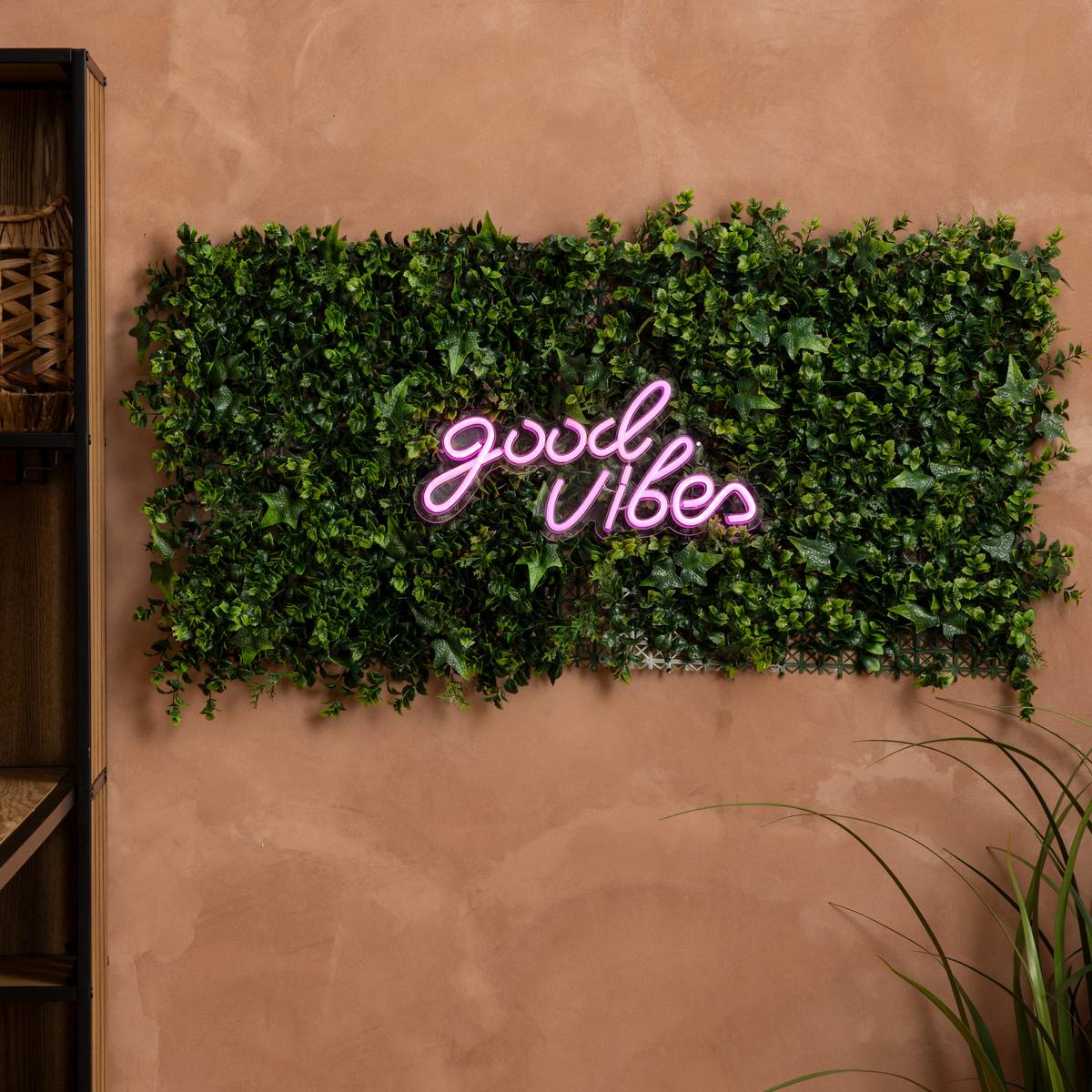 Carr&eacute; v&eacute;g&eacute;tal Herbe Izy Plantes, vases Plantes artificielles