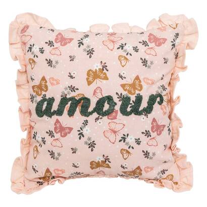 Coussin brod&eacute; Alina Coussins, plaids Coussins