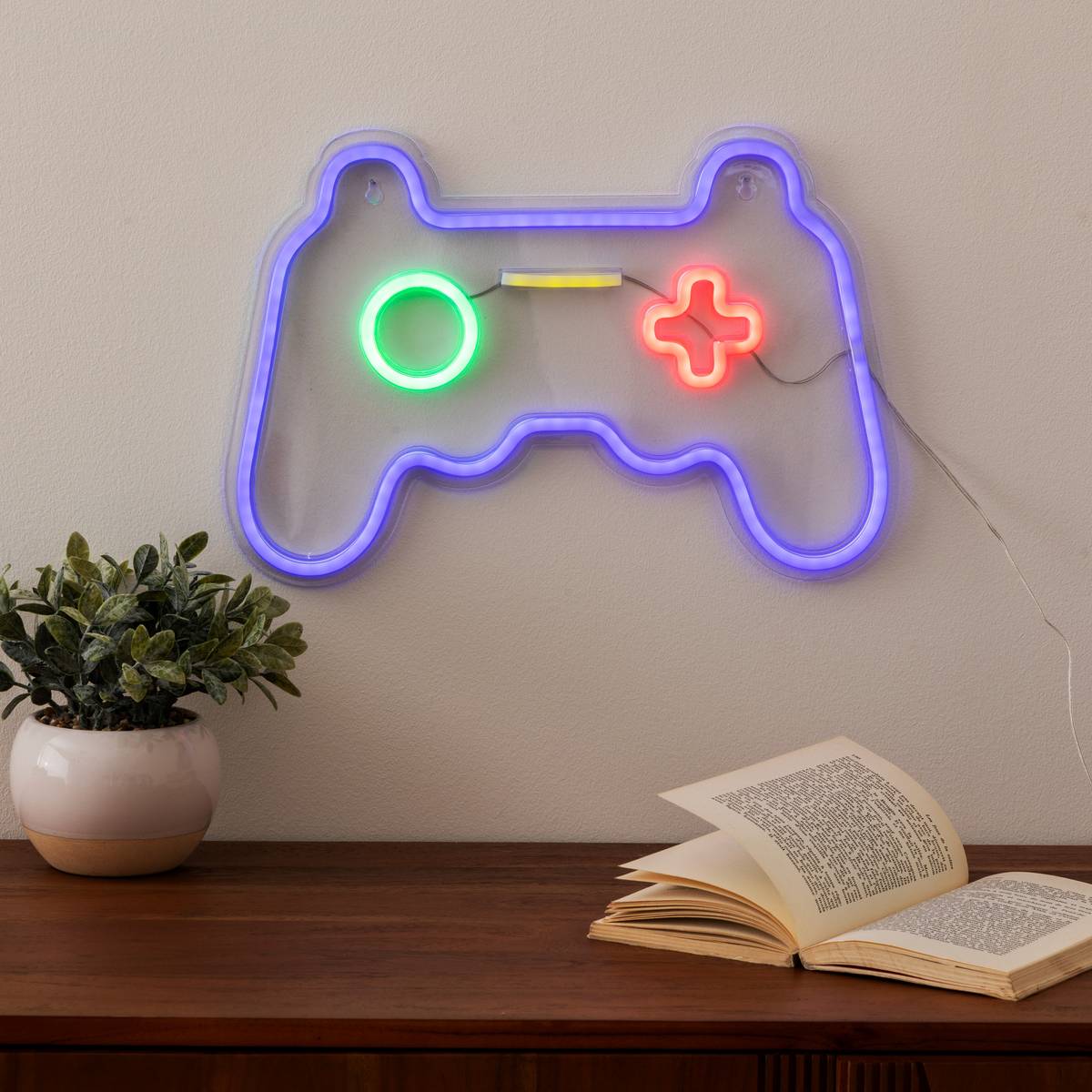 Néon mural LED Manette Objets déco Guirlandes, boîtes lumineuses