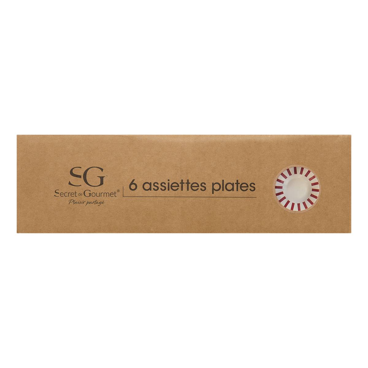Lot de 6 assiettes plates Cheri Vaisselle Assiettes plates