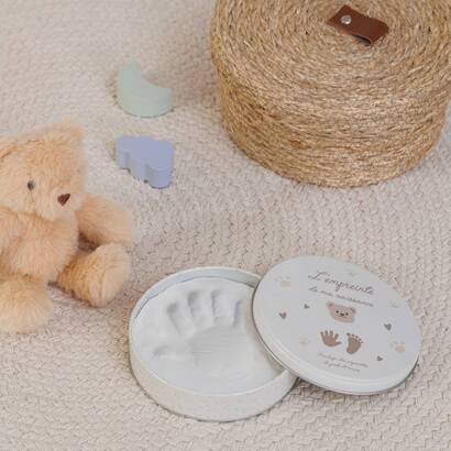Coffret empreinte avec peluche aniel univers b&eacute;b&eacute; cadeaux de naissance