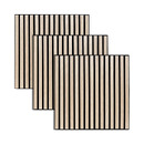 Lot de 3 panneaux d&eacute;coratifs tasseaux bois Colva Produits Panneaux muraux