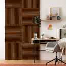 Lot de 4 panneaux décoratifs tasseaux bois Colva Produits Panneaux muraux