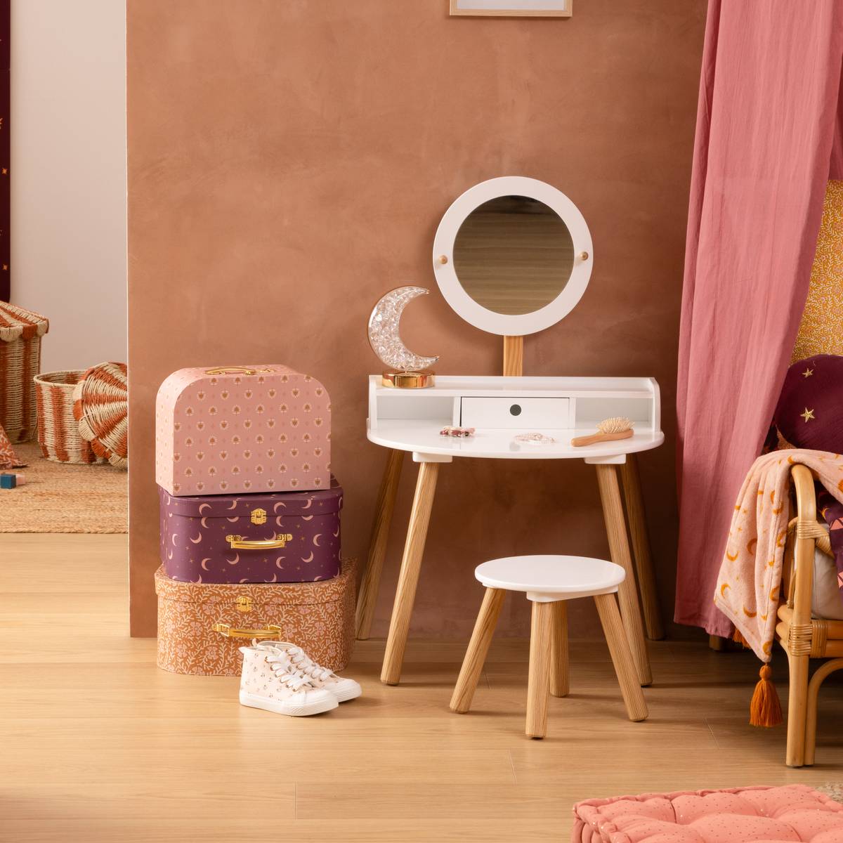 Coiffeuse et tabouret enfant Bella Meubles enfant Bureaux