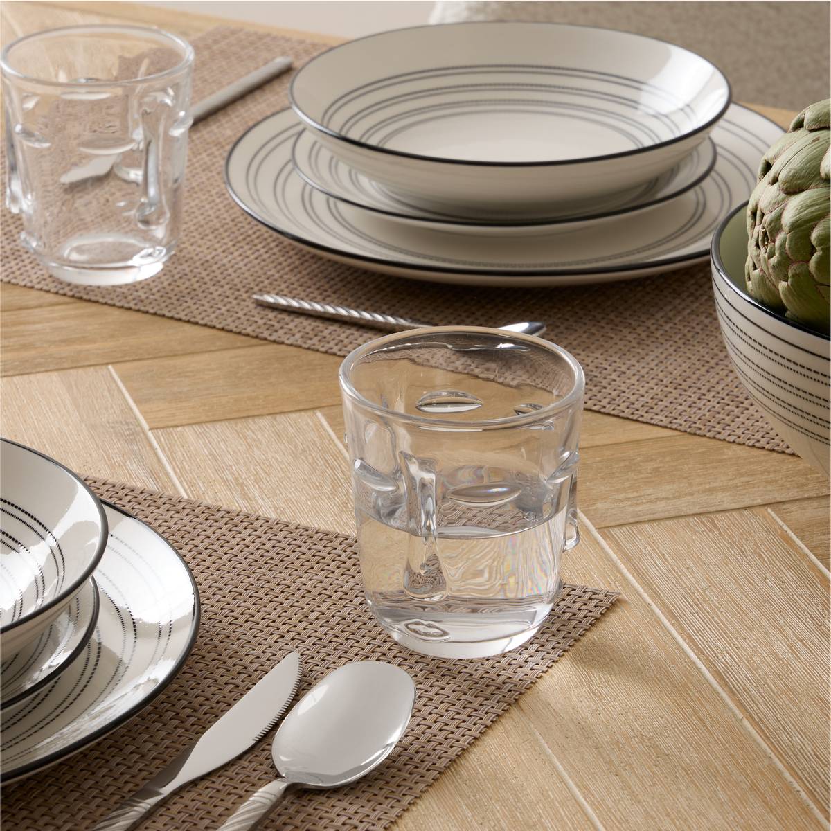 Lot de 6 gobelets bas  Visage Verres, carafes Verres &agrave; eau