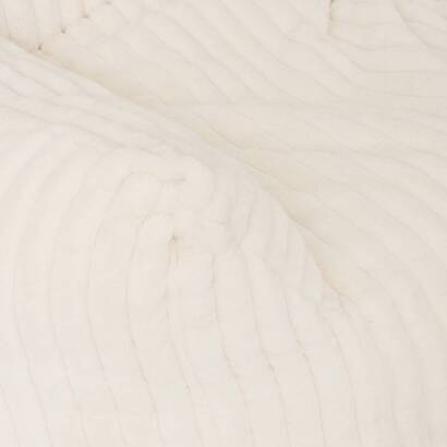 Fauteuil Atmosphera Muzi - Velours Côtelé Blanc, Confort Moelleux, Dimensions XXL, Charge Max 110 Kg