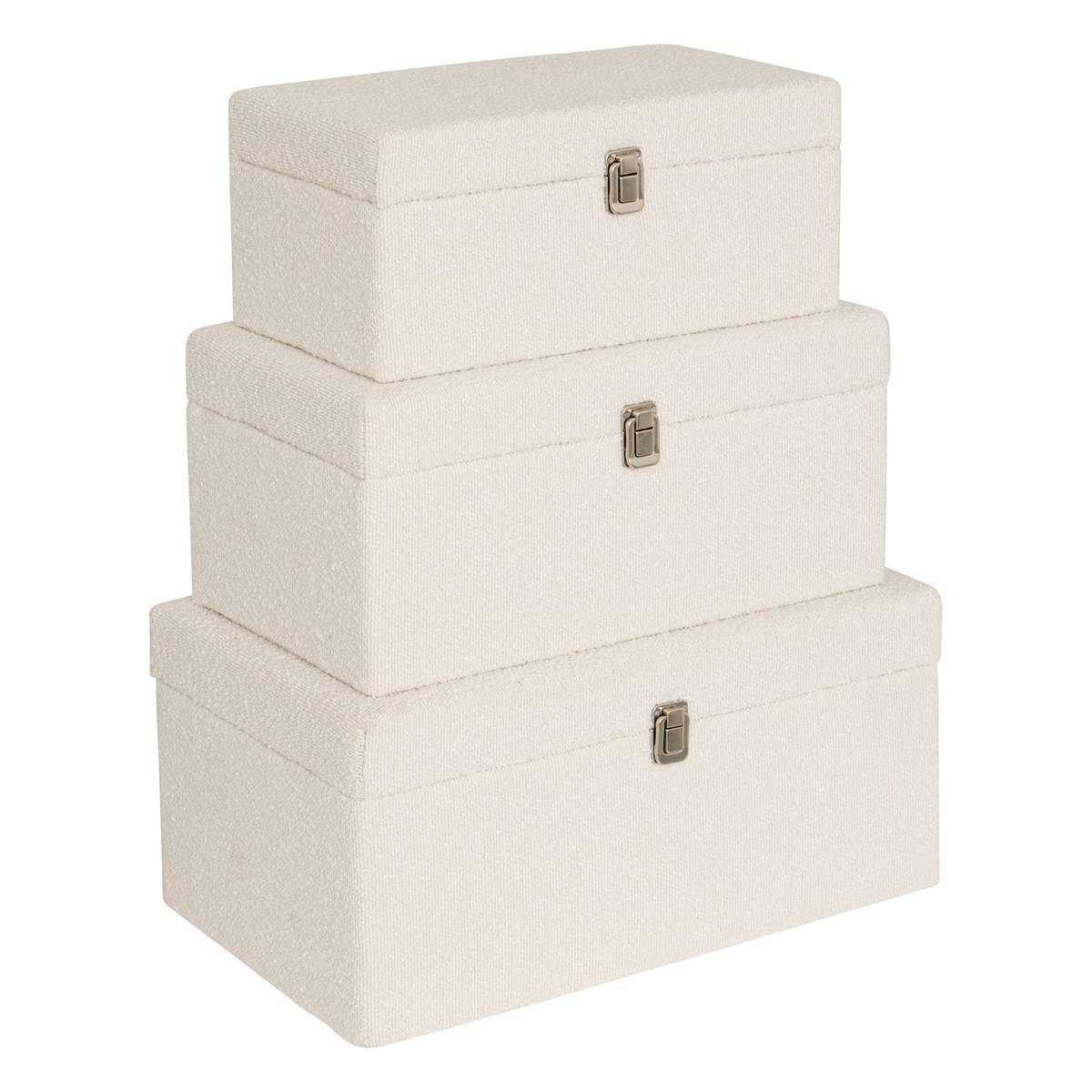 Lot de 3 malles Carlie Rangements déco Malles