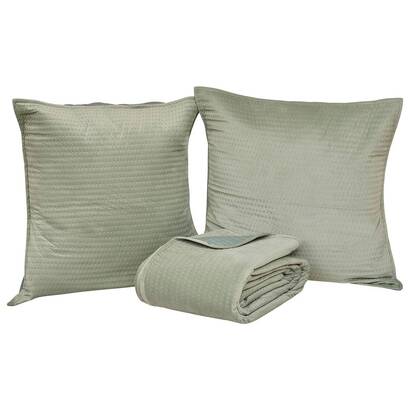 Dessus de lit et 2 taies d'oreiller lilou linge de lit couvre-lits, &eacute;dredons