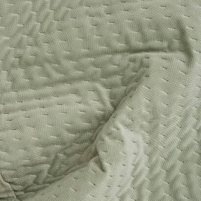 Atmosphera Édredon Sonia Velours Vert Kaki 80x180 Cm - Couverture Douce Et Élégante