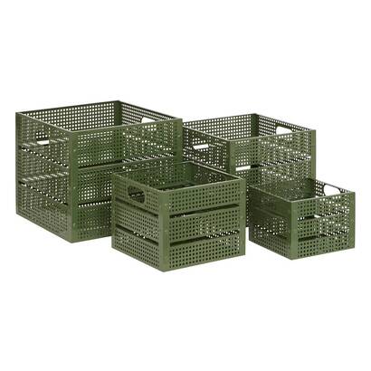 Lot de 4 caisses Azae Rangements d&eacute;co Boites de rangement