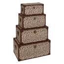 Lot de 4 malles Telna Rangements d&eacute;co Malles