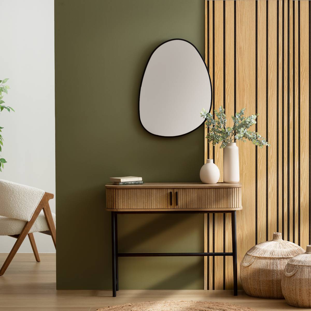 Panneau d&eacute;coratif tasseaux bois Colva Produits Panneaux muraux