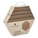 Lot de 3 panneaux d&eacute;coratifs tasseaux bois Colva Produits Panneaux muraux