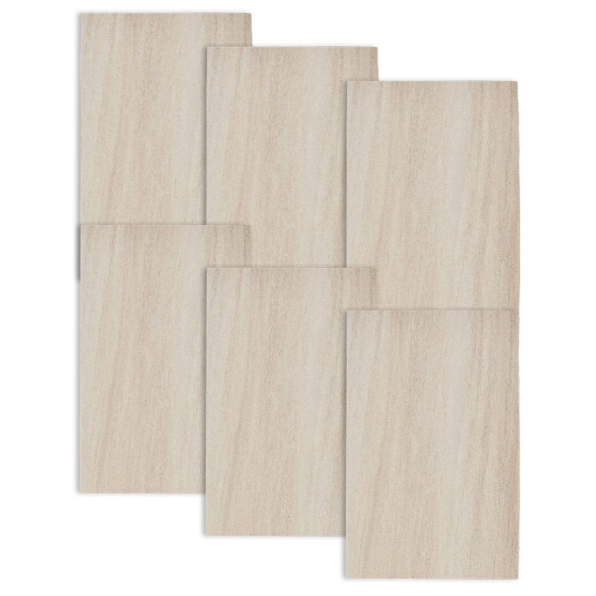 Set di 6 tovagliette "Authentic" PVC - Cloruro di polivinile, 45x30 cm, Beige Beige lino
