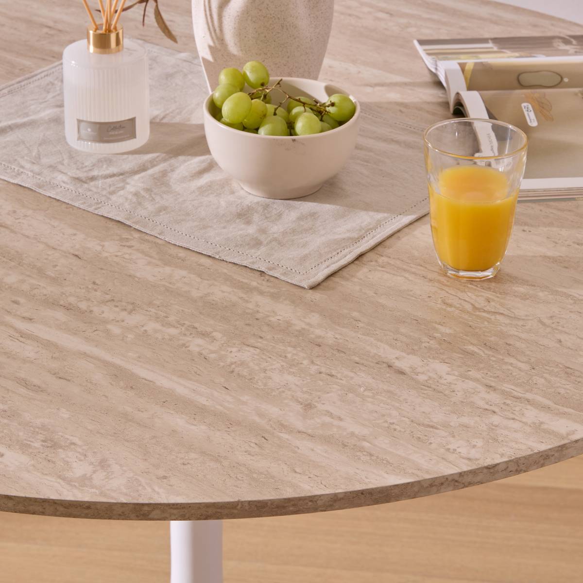 Tavolo da pranzo "Elias" 102x102 cm, L. 102 cm Bianco