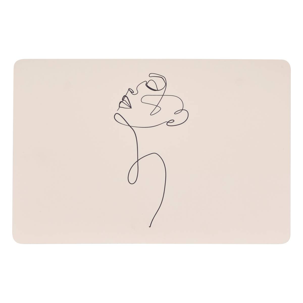 Tovaglietta "Viso" Pu - Poliuretano, 45x30 cm Grezzo
