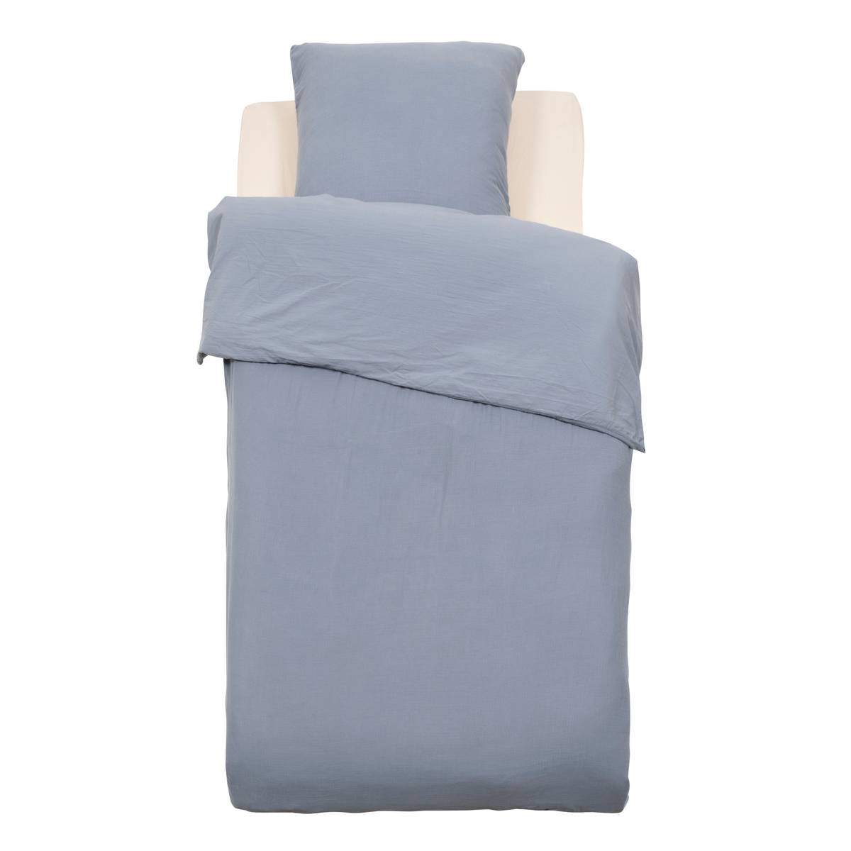 Completo letto per bambini "Lili" 2 pezzi, 140x200 cm, Blu Grigio Blu