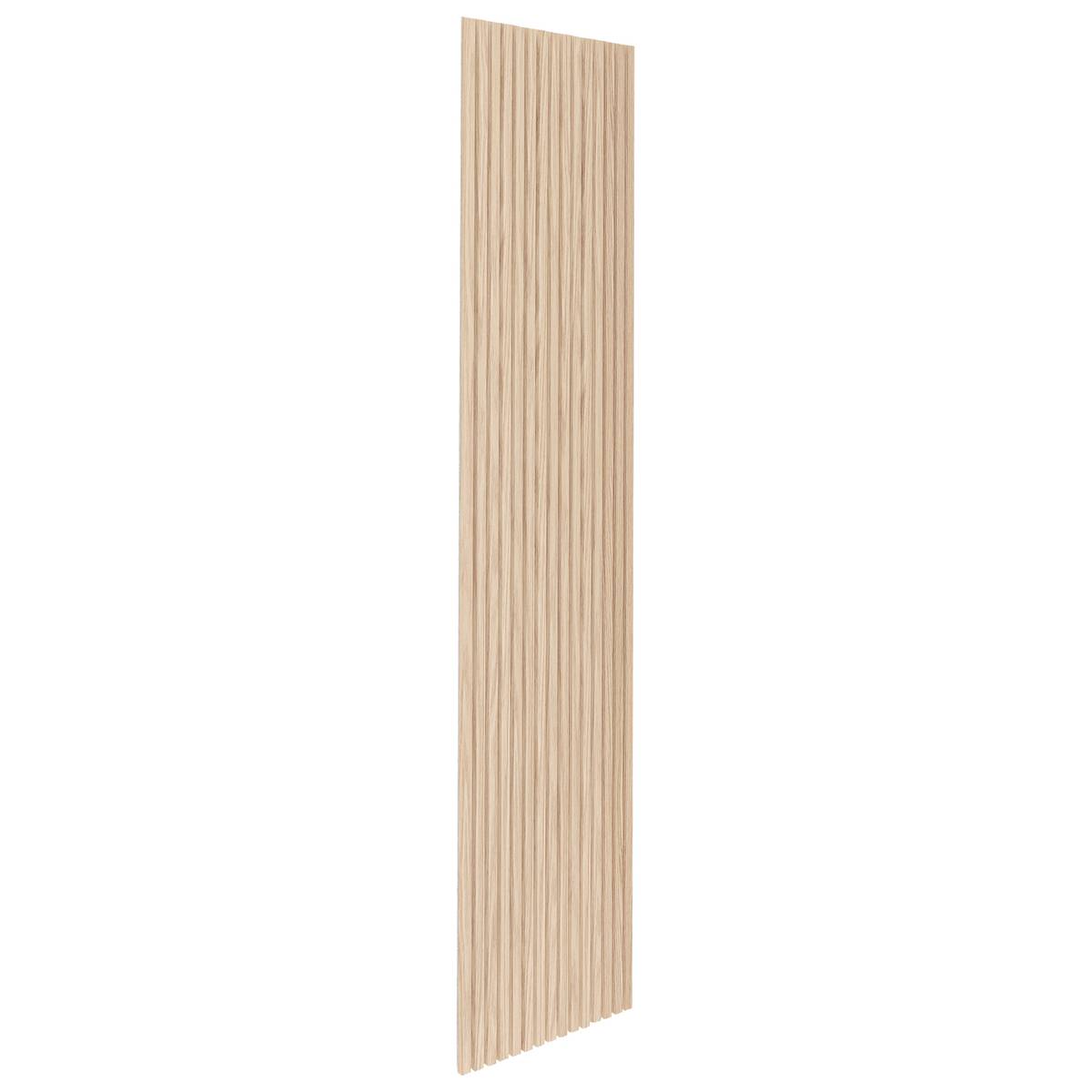 Pannello decorativo a listelli in legno "Colva" Effetto rovere chiaro, Sfondo greige, 240x60 cm Effetto rovere chiaro / Sfondo grigio