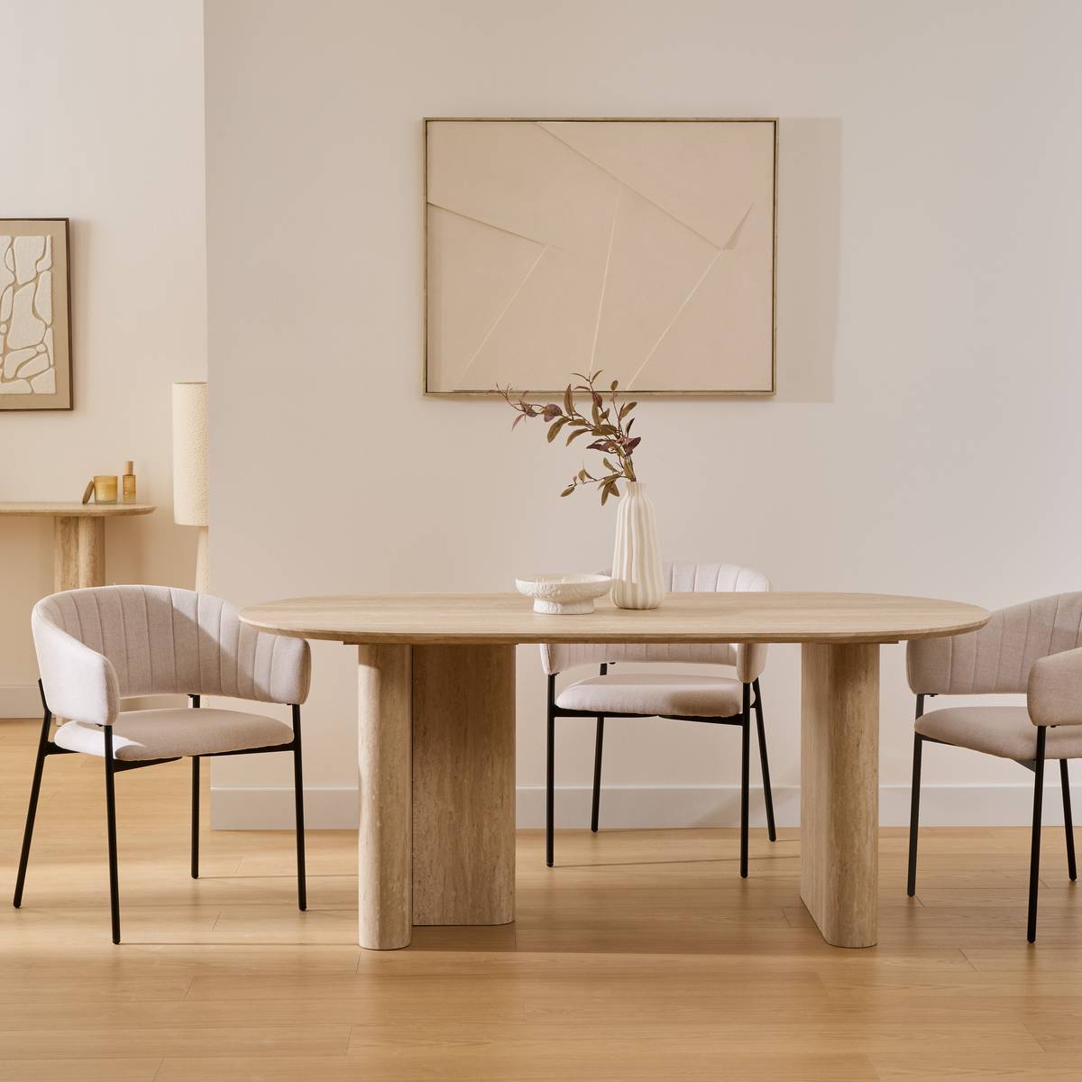 Tavolo da pranzo "Anaya" L. 180 cm, Beige Beige