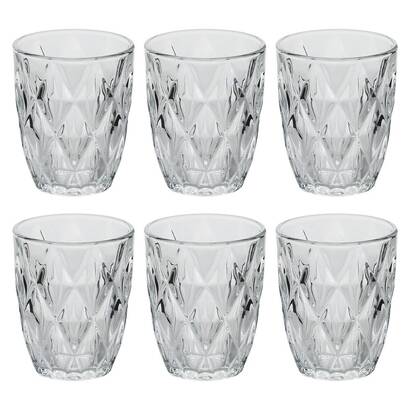 Set da 6 bicchieri bassi "lea" vetro, 280 ml, trasparente
