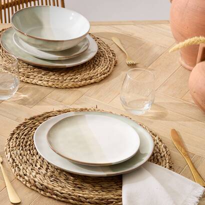 Piatto da dessert "sahara" gres (ceramica), d.20,5 cm, beige