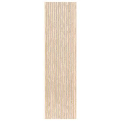Pannello decorativo a listelli in legno "colva" effetto rovere chiaro, sfondo greige, 240x60 cm