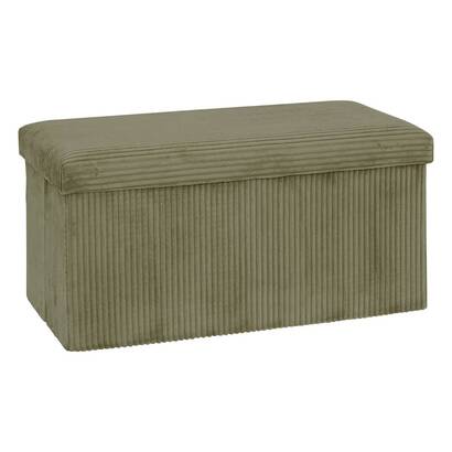Pouf pieghevole "arum" verde kaki, 76x38 cm