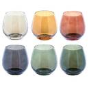 Set da 6 bicchieri bassi «Lucia» Vetro, Multicolore Multicolore