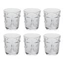 Set da 6 bicchieri bassi "Visage" Vetro, 300 ml, Trasparente Trasparente