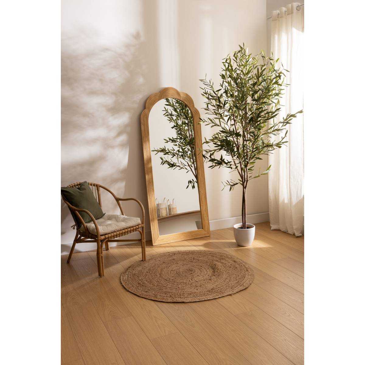 Specchio da parete "Maggie" Beige, 170x70 cm Beige