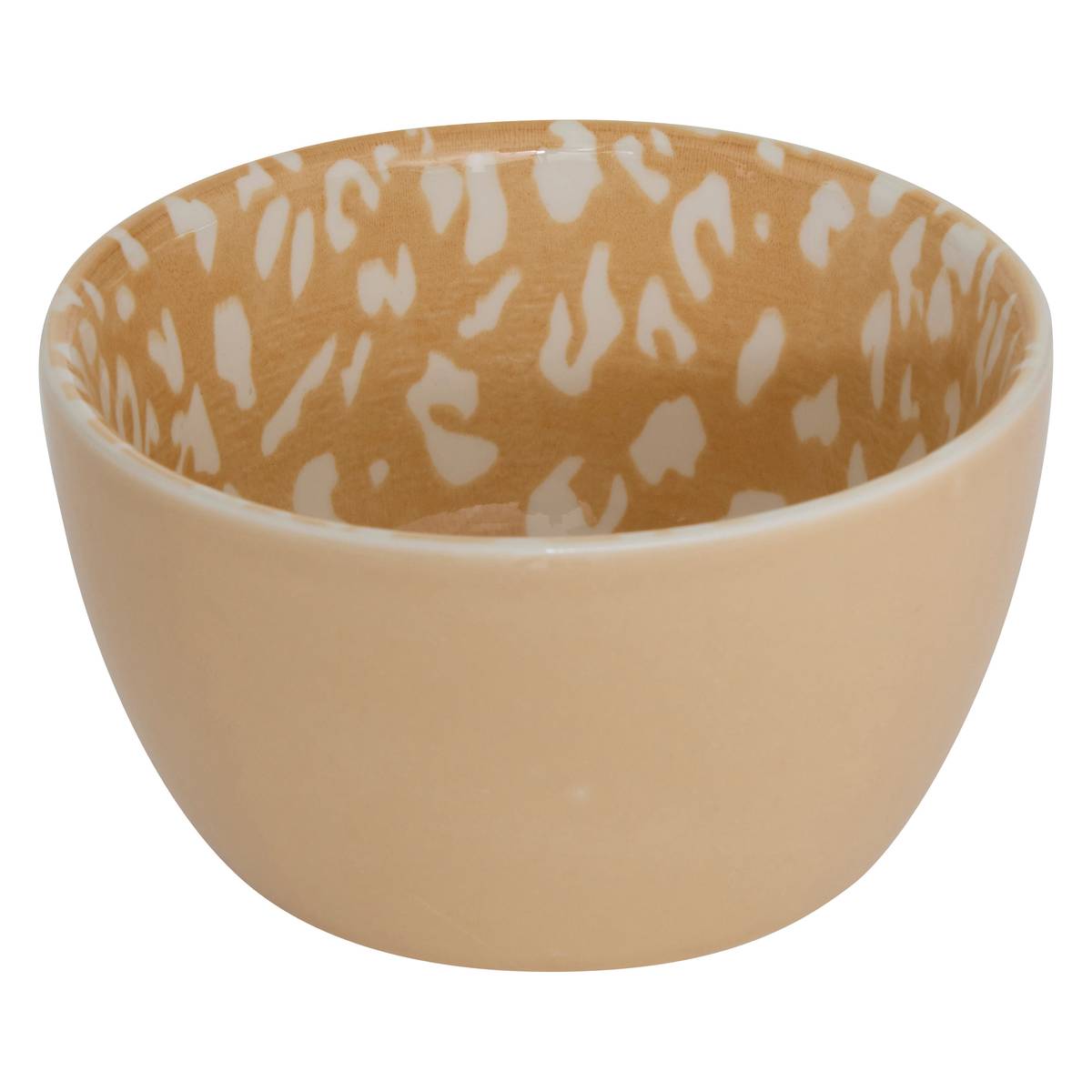 Set da aperitivo "Leopardi" gres (ceramica), 4 pezzi Beige / Bianco