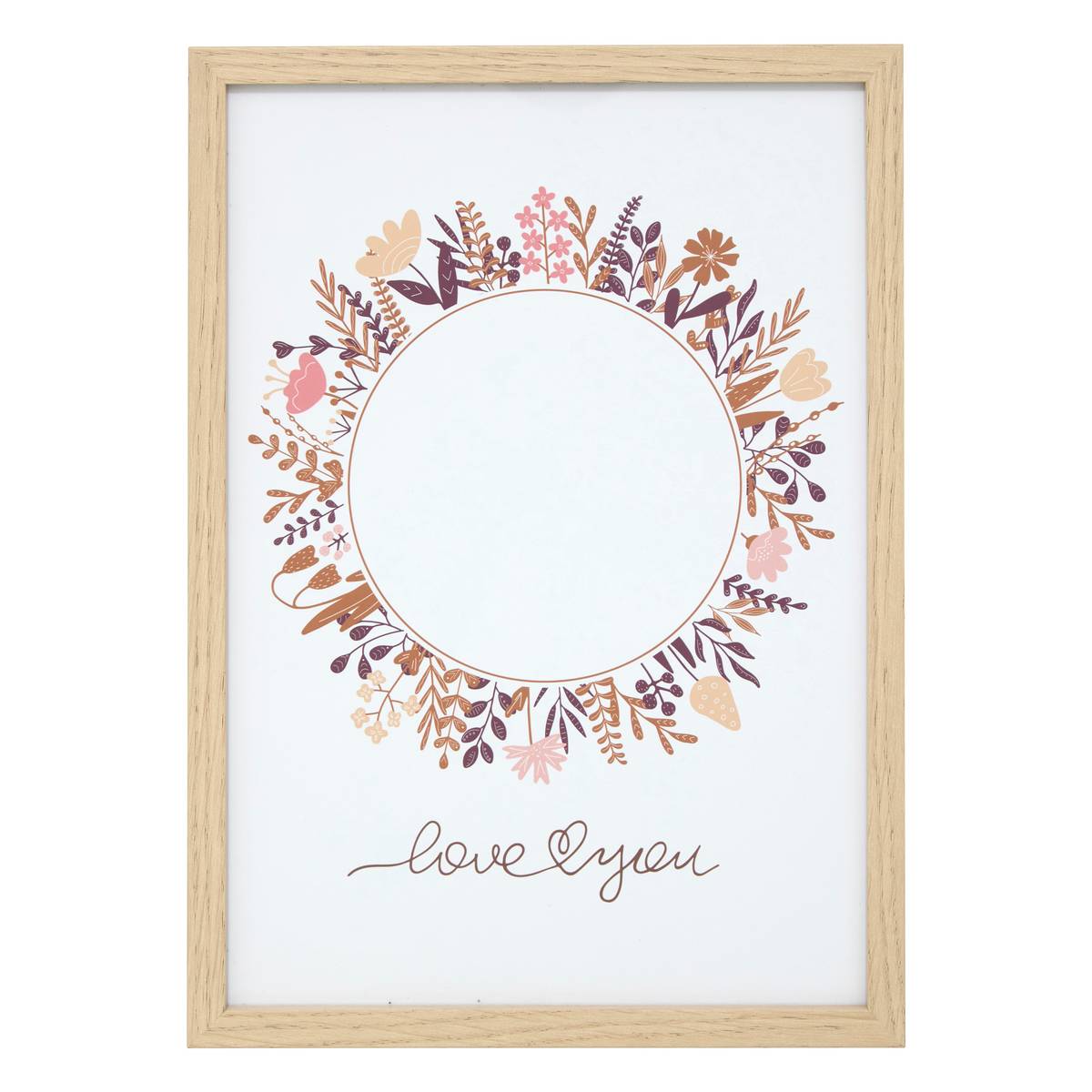 Cornice impronta "Tiny" Multicolore, 22,6x31,6 cm Rosa