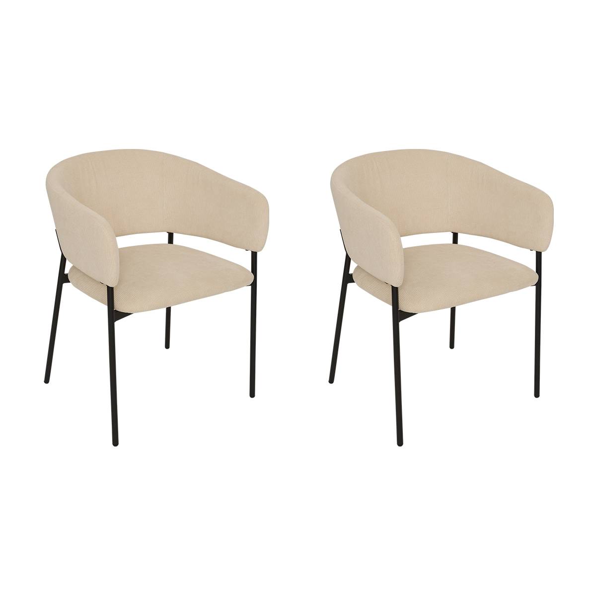 Set di 2 poltrone "Solea" Beige Beige 2